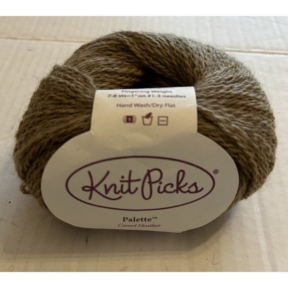 Knit Picks “Palette” 100% Peruvian Highland Wool-Color‎ Camel Heather CH30
